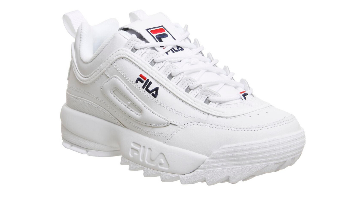 filas white chunky sneaker