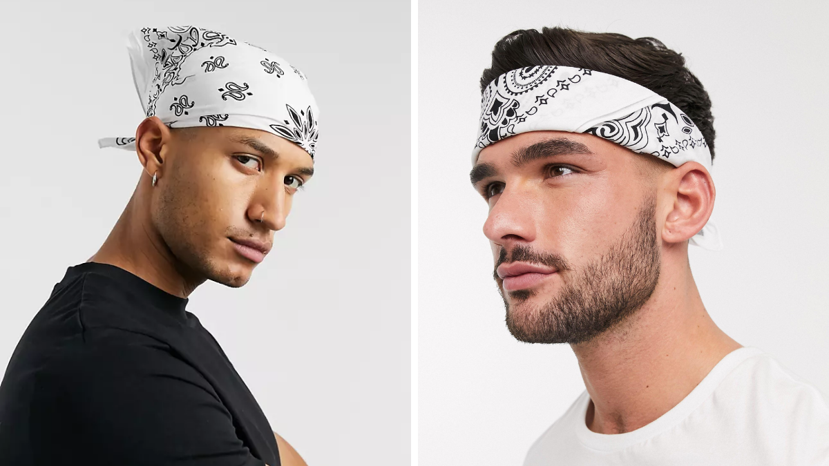 how to cover your head with a bandana