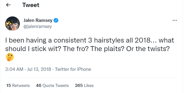 Jalen Ramsey Tweet