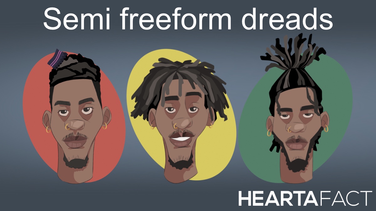semi freeform dreads