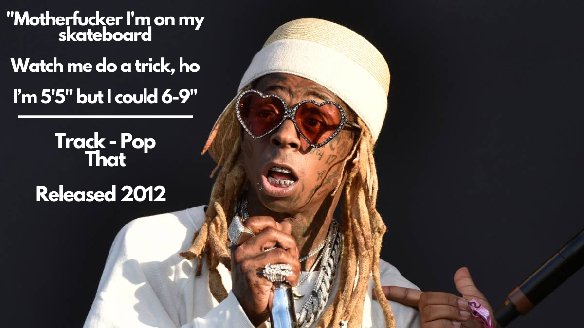 Lil Wayne Height mentioned in Lyrics