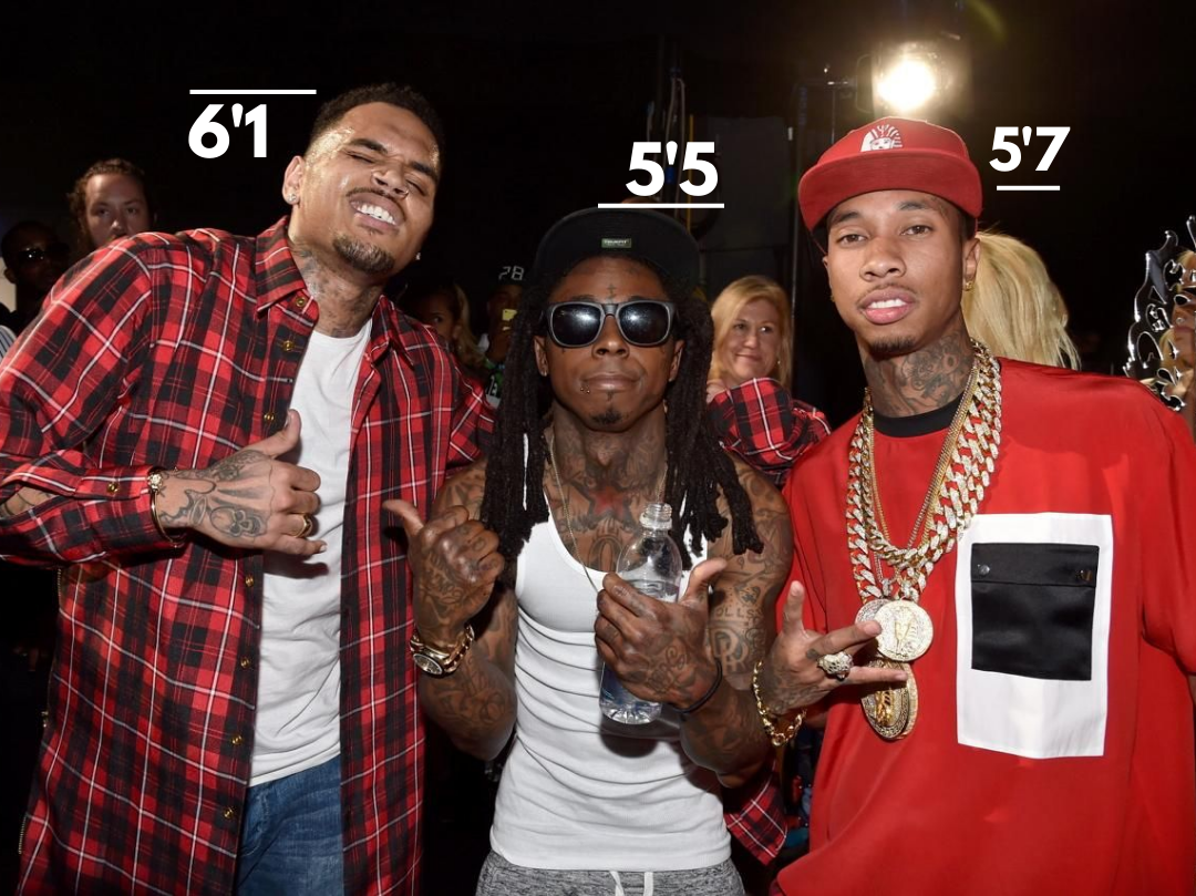 Chris Brown Height Comparison