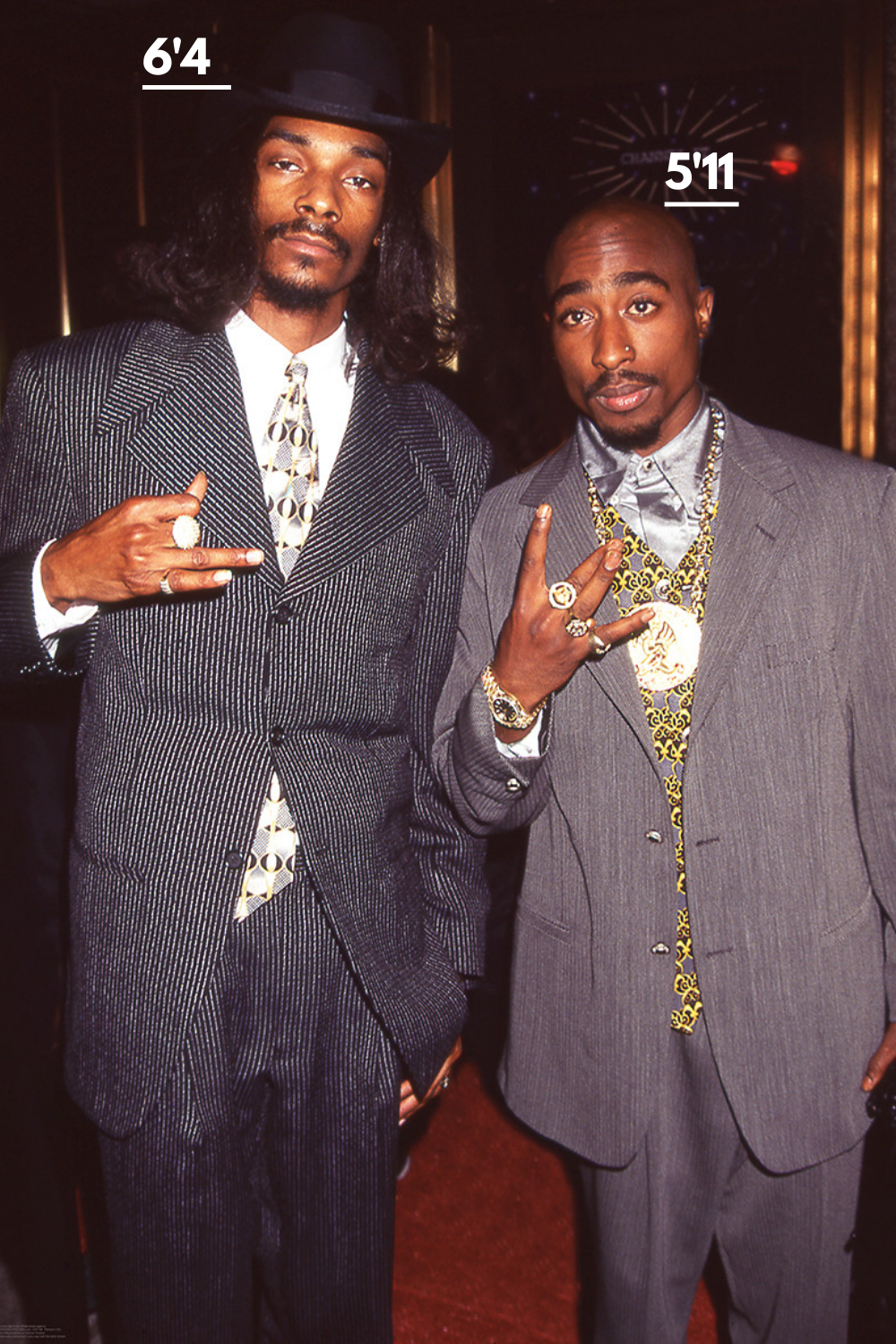 Tupac and snoop height comparison