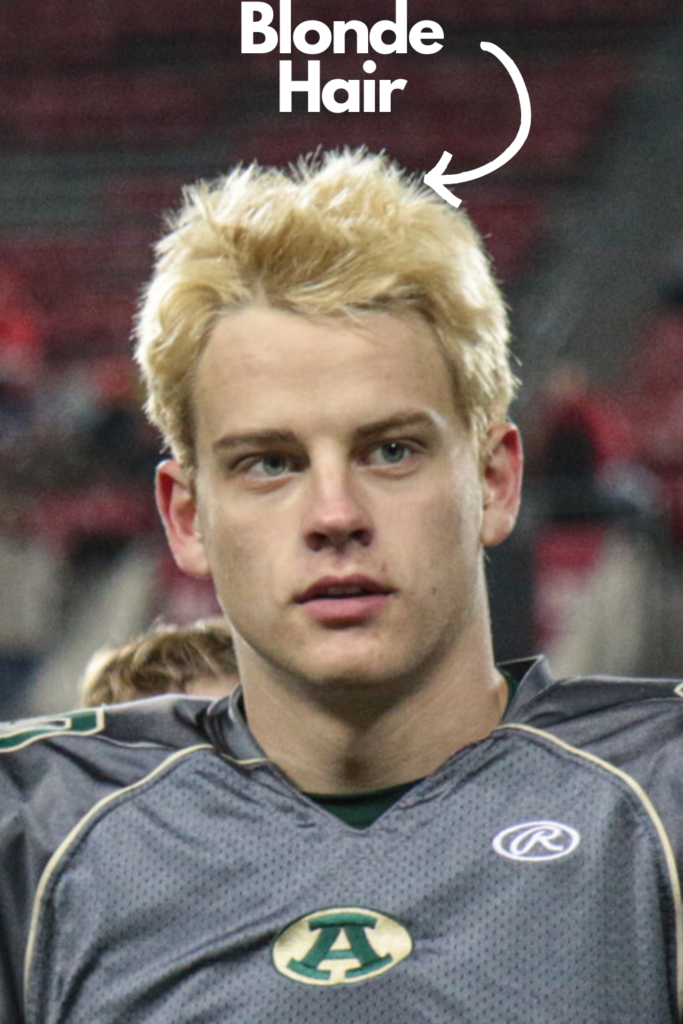 Joe Burrow Haircut in blonde