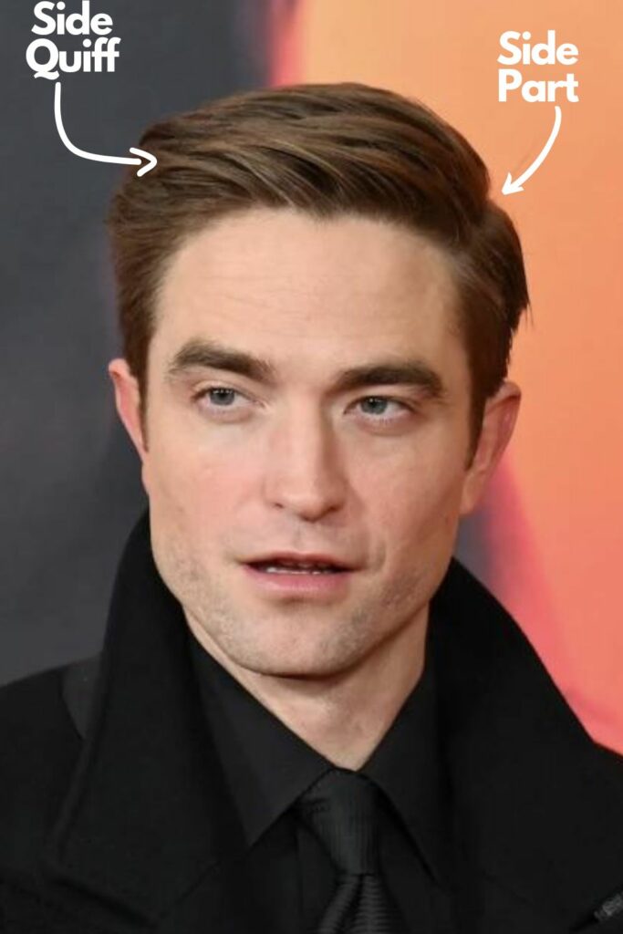 Robert Pattinson Hair in a side quiff