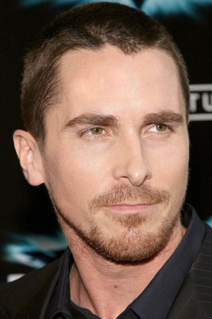 Christian Bale beard with stubble