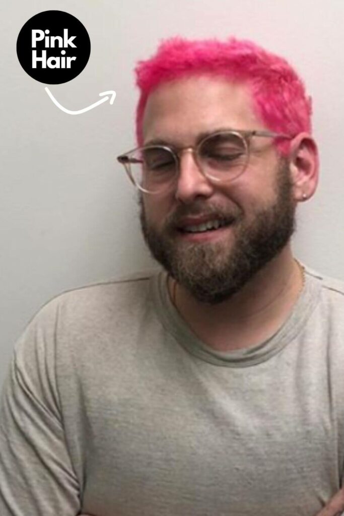 Jonah Hill Hair in pink
