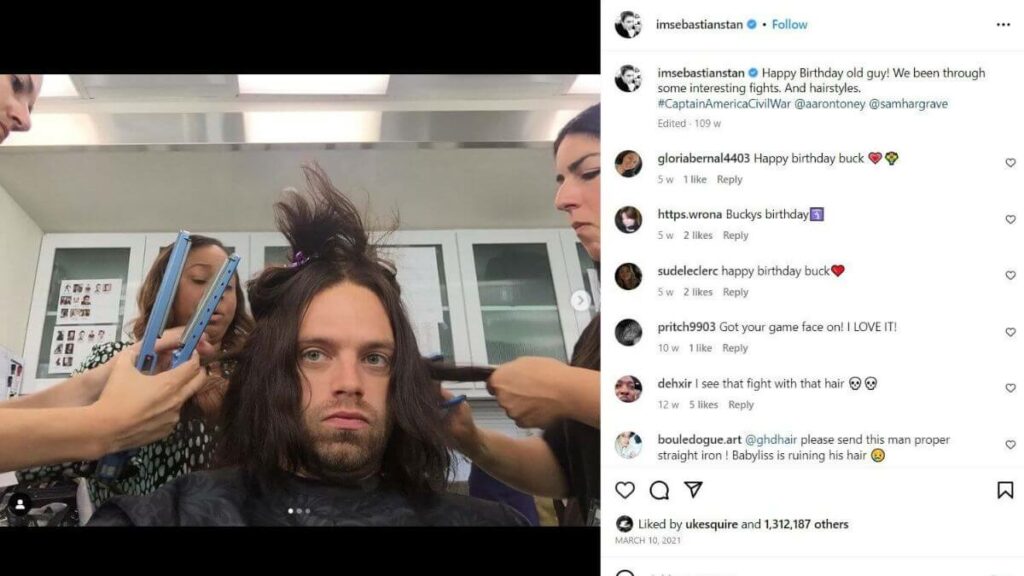 Did Sebastian Stan grow his hair for Bucky?
