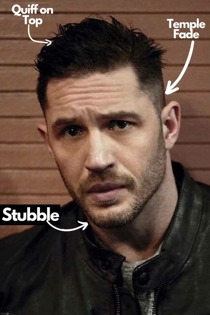 Tom Hardy Haircut in a quiff
