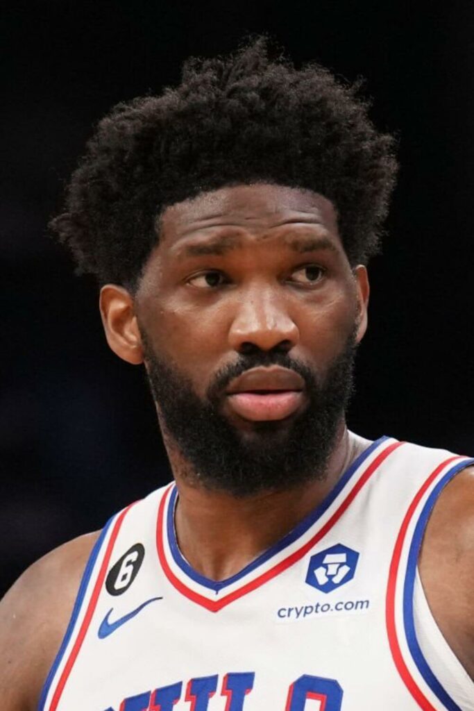 Joel Embiid Hair in an afro