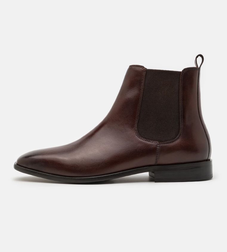 Dark Brown leather chelsea boots (Jack & Jones)