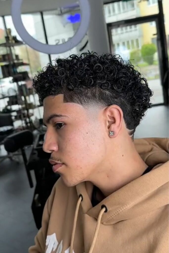 Fade Haircuts for Men with curls