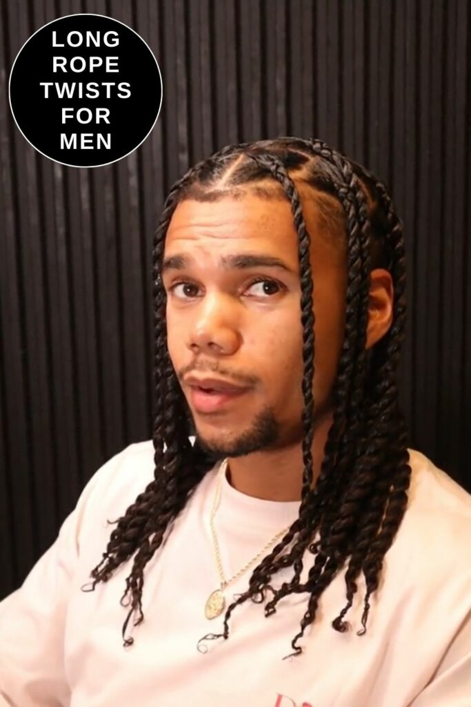 Long Hairstyles for Men with twists and braids