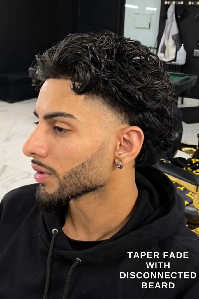 Taper Fade with Disconnected Beard